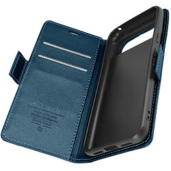 Avizar Étui pour Google Pixel 8 Portefeuille Anti-RFID Support Collection CaseMe Bleu