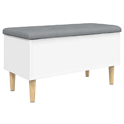 Maison Chic Banc de rangement | Meuble de rangement d'Entrée | Coffres d'Intérieur blanc 82x42x46 cm bois d'ingénierie -MN81171