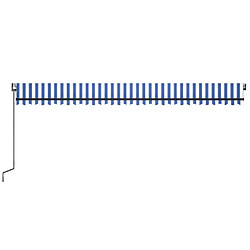 Avis vidaXL Auvent rétractable automatique 600x350 cm Bleu et blanc