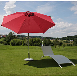 Avis Decoshop26 Parasol de jardin Ø 3m inclinable polyester/aluminium 5kg rouge 04_0003888