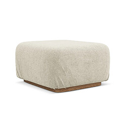 Pouf Makamii AILANI bouclé - beige clair