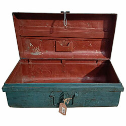 Avis Valise décorative Alexandra House Living Bleu Fer Style artisanal 33 x 25 x 66 cm