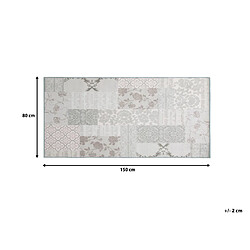 Beliani Tapis mosaïque 80 x 150 cm en tissu BALLICA II