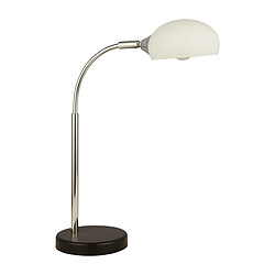 Searchlight Lampe de table noir, chrome, abat-jour en verre opale