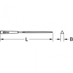 KS TOOLS 140.3055 Lime à aiguilles barrette - L.145 mm