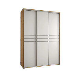 Abiks Meble Armoire Davos 10 À Portes Coulissantes 235,2/170/45 3 Portes