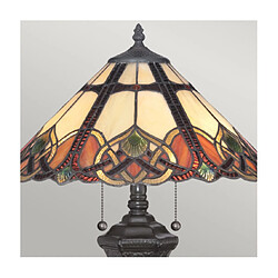 Elstead Lighting Lampe de table Cambridge Verre Bronze d'époque