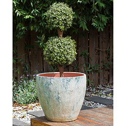 Beliani Pot de fleurs en terre cuite d 51 cm vert NERTERA