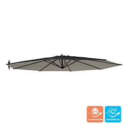 Elios Parasols Toile de remplacement pour tonnelle de jardin octogonale 3x3 bras en aluminium Fan Noir