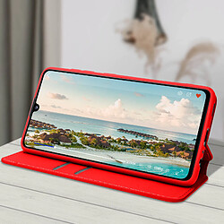 Acheter Avizar Housse Honor 9A Clapet Porte-cartes Fonction Support Fin et Élégant Rouge