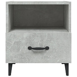 Avis Maison Chic Table de chevet Table de Nuit Meuble de Rangement Gris béton Bois d'ingénierie