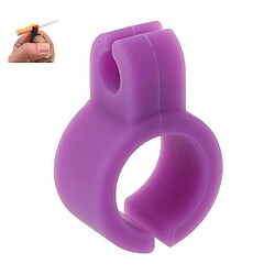 Wewoo 3 PCS Silicone Creative Cigarette Holder Smoking Ring Finger Anti-smoke Purple 