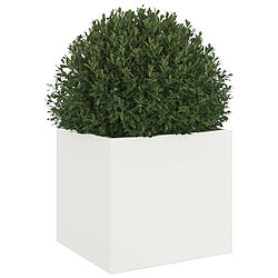 Avis vidaXL Jardinière blanc 32x30x29 cm acier