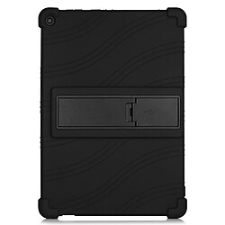 Coque en silicone avec béquille coulissante noir pour votre Lenovo M10 FHD REL X605FC