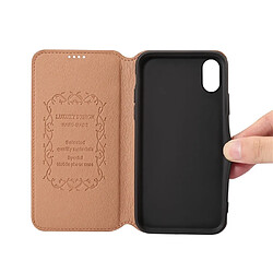 Wewoo Housse Coque Pour iPhone XR Denior V4 de luxe en cuir de vachette avec rabat horizontal support et fentes cartes et portefeuille noir pas cher