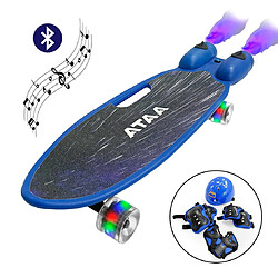 Skateboard avec LED et fumée ATAA Misil Bleu