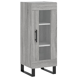 Acheter vidaXL Buffet haut Sonoma gris 34,5x34x180 cm Bois d'ingénierie