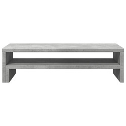 Avis vidaXL Support de moniteur gris béton 54x22x15 cm bois d'ingénierie