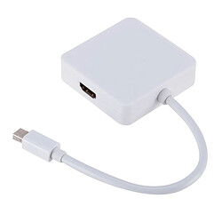 Acheter Wewoo 3 en 1 Mini DP mâle vers HDMI + adaptateur VGA + DVI carré femellelongueur de câble 18cm blanc