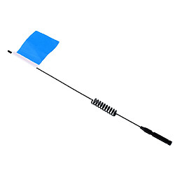 Antenne décorative en métal de 11,4 pouces avec accessoires de drapeau pour voiture bleue 1/10 RC