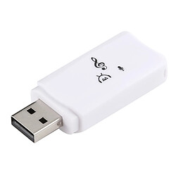 Wewoo Kit Mains libre Dongle Bluetooth USB 2 en 1 + adaptateur récepteur audio (blanc)