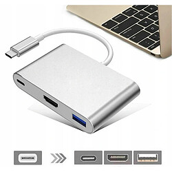 GUPBOO Adaptateur USB C HDMI+USB 3.0+PD Hub 4K MacBook 3 en 1,JL1754