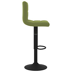 Avis vidaXL Tabouret de bar Vert clair Velours