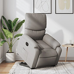 Maison Chic Fauteuil Relax pour salon, Fauteuil inclinable électrique taupe tissu -GKD71564