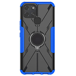 Coque en TPU anti-chute, 2 en 1, texture nid d'abeille avec béquille pour votre Infinix Smart 6 - bleu