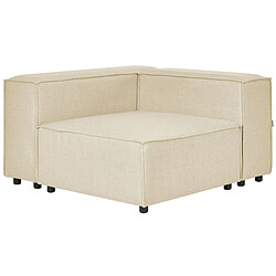 Beliani Module d'angle pour canapé en lin beige APRICA