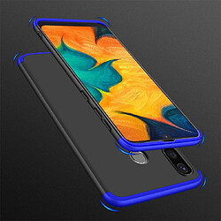 Wewoo Coque Rigide Étui pour PC à couverture intégrale à trois étages Galaxy A20 / A30 bleu noir