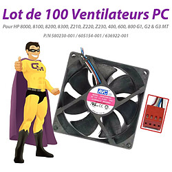 Lot x100 Ventilateurs PC HP 8100 8200 8300 Z210 Z220 Z230 600 800 G1 G2 G3 MT - Occasion