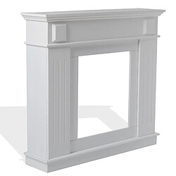 Acheter Mobili Rebecca Cadre Decoratif Cheminée Decorative Bois Blanc 100x109x26