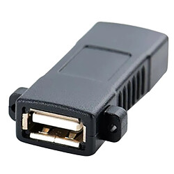 Connecteur USB Femelle à Femelle / Connecteur De Câble D'extension USB 2.0 Connecteur Super Rapide - Noir pas cher