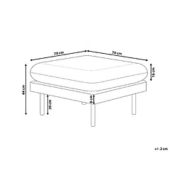 Avis Beliani Ottoman VINTERBRO Gris Velours