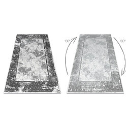 RUGSX Tapis ACRYLIQUE VALS 0W1738 C53 87 Cadre Béton vintage gris foncé gris clair 160x230 cm