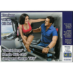 Truckers series"Special Cargo"Handle wit care!Sandy and George- 1:24e - Master Box Ltd.