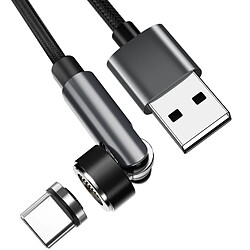 INF Câble de charge USB-C magnétique 3A 2 m Black