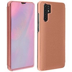 Avis Avizar Housse Huawei P30 Pro Étui Miroir Clapet translucide Stand Vidéo rose gold