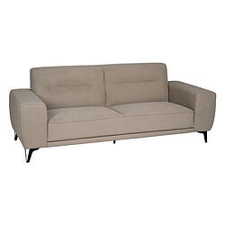 BigBuy Home Canapé trois places Taupe Bois 220 x 87 x 85 cm