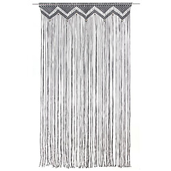 vidaXL Rideau en macramé Anthracite 140x240 cm Coton