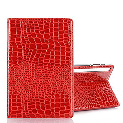 Wewoo Housse Coque Pour Galaxy Tab S6 Etui à rabat horizontal en cuir texturé avec texture Crocodile T860 / T865 porte-cartes et rouge