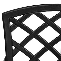 Maison Chic Table de bistro et chaises d'extérieur 3 pcs,Ensemble de bistro de jardin pour relax Aluminium coulé Noir -GKD233057 pas cher