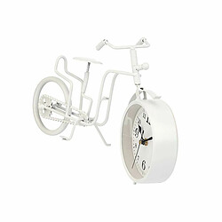 Gift Decor Horloge de table Bicyclette Blanc Métal 33 x 21 x 4 cm (4 Unités)