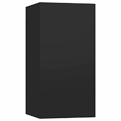 Acheter Maison Chic Meubles TV 4 pcs | Banc TV Moderne pour salon | Meuble de Rangement Noir 30,5x30x60 cm Aggloméré -MN19032