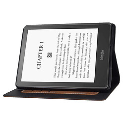 Etui en PU anti-chute avec support et porte-cartes pour votre Amazon Kindle Paperwhite 5 (2021) - marron