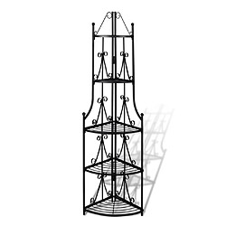 vidaXL Étagère d’angle pour plantes en noir