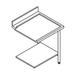 ELETTROBAR Table entrée/sortie pour machines à paniers 50 x 50 cm ou 60 x 50 cm