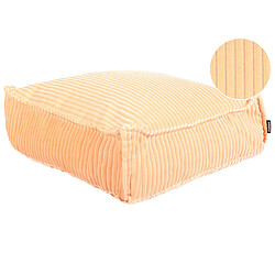 Beliani Coussin de sol Pouf enfant ALLOZAI Velours Rose pêche