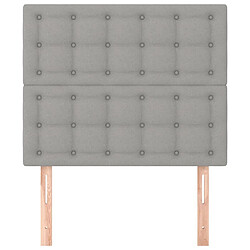 Avis Maison Chic Lot de 2 Têtes de lit design pour chambre - Décoration de lit Gris clair 100x5x78/88 cm Tissu -MN84922